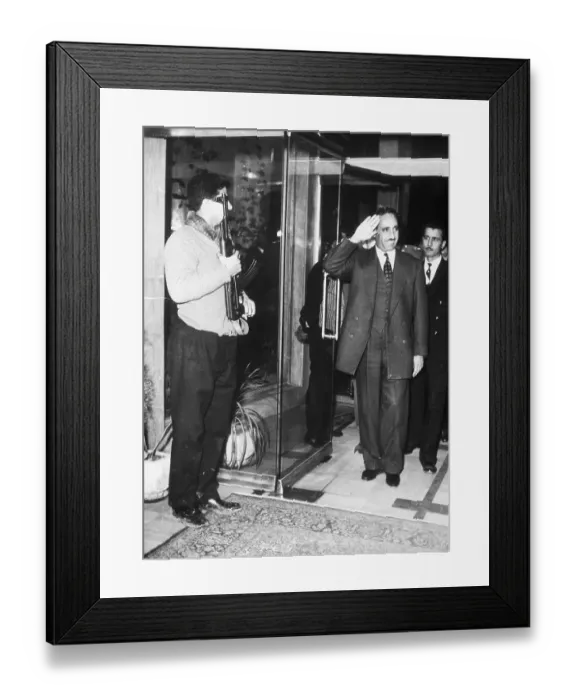 Framed Print : Abdul Salem Aref Leaves Baghdad Hotel Framed Print : Abdul Salem Aref Leaves Baghdad Hotel