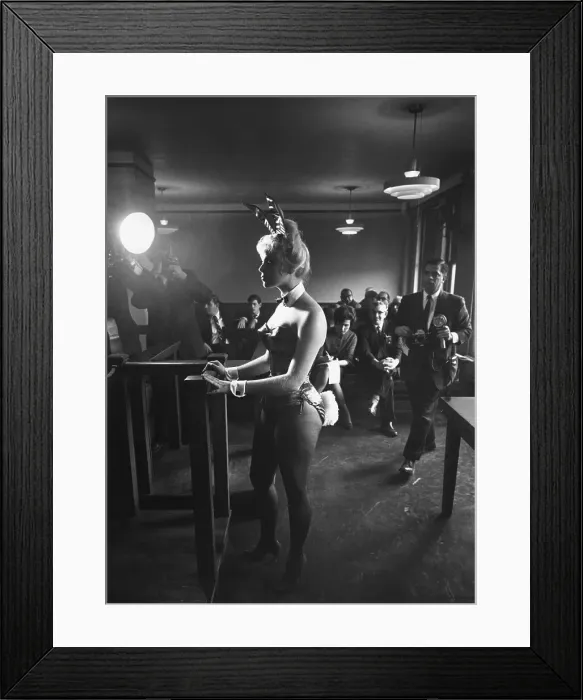 Framed Print : Playboy Waitress Geraldine Dorherty Waiting to Speak Framed Print : Playboy Waitress Geraldine Dorherty Waiting to Speak