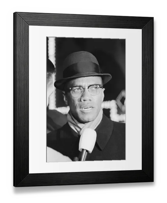 Framed Print : Close-Up Of Malcolm X W / Microphone Framed Print : Close-Up Of Malcolm X W / Microphone