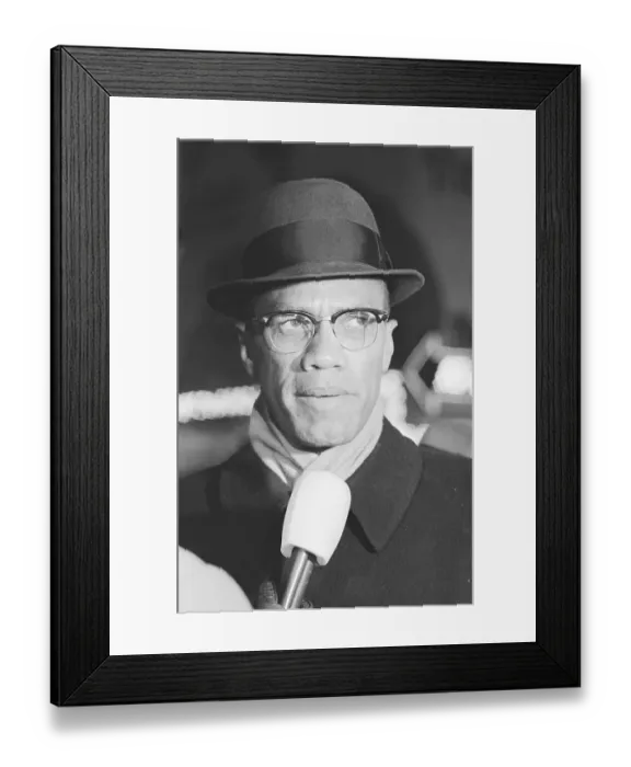 Framed Print : Malcolm X Being Interviewed Framed Print : Malcolm X Being Interviewed