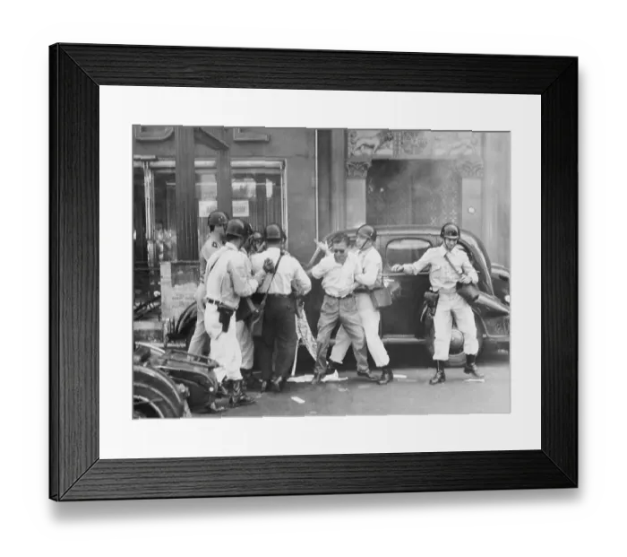 Framed Print : Police Arresting Protesters Framed Print : Police Arresting Protesters