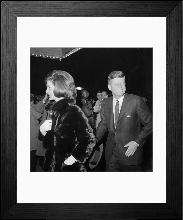 Framed Print : John Kennedy and Wife at Broadway Show Framed Print : John Kennedy and Wife at Broadway Show