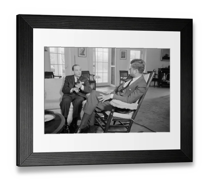 Framed Print : John Kennedy and Foy Kohler Framed Print : John Kennedy and Foy Kohler