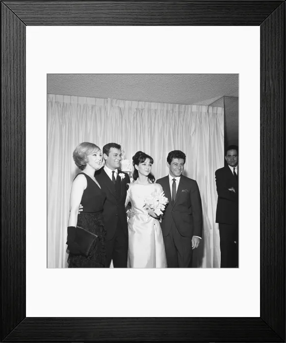 Framed Print : Eddie Fisher Posing with Friends Framed Print : Eddie Fisher Posing with Friends