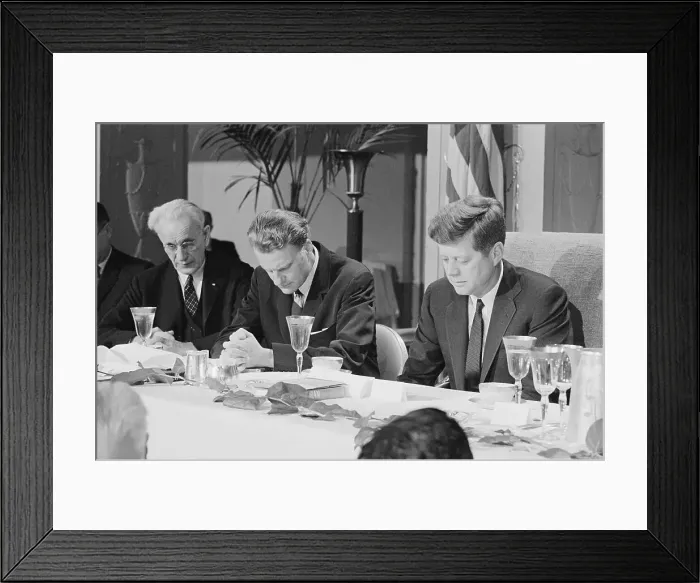 Framed Print : John Kennedy at Prayer Breakfast Framed Print : John Kennedy at Prayer Breakfast