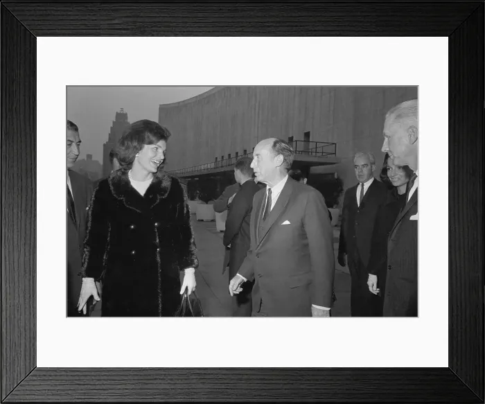 Framed Print : Portrait of Jackie Kennedy with Adlai Stevenson Framed Print : Portrait of Jackie Kennedy with Adlai Stevenson