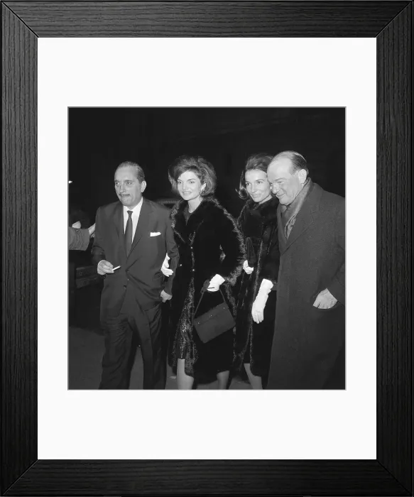 Framed Print : Jackie Kennedy and Radziwills Going to Theater