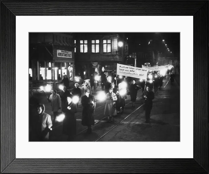 Framed Print : Women Marchers Carrying Torches Framed Print : Women Marchers Carrying Torches