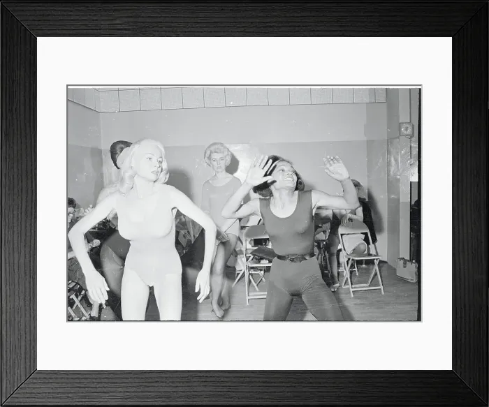 Framed Print : Eartha Kitt Giving Dance Lessons Framed Print : Eartha Kitt Giving Dance Lessons