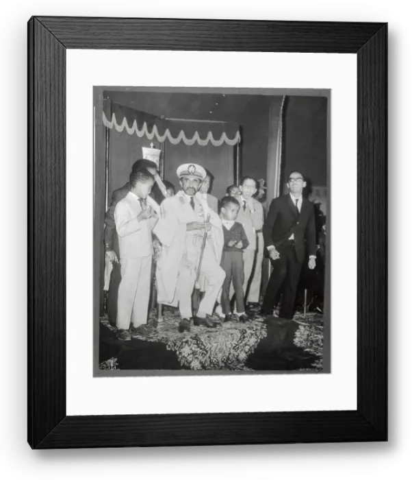 Framed Print : Haile Selassie with His Grandchildren Framed Print : Haile Selassie with His Grandchildren