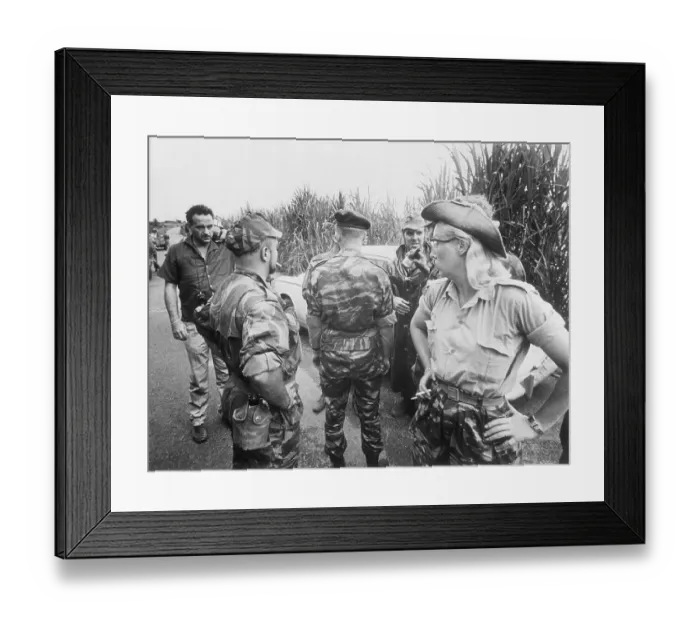 Framed Print : Blonde Woman Mercenary Among Mercenaries Framed Print : Blonde Woman Mercenary Among Mercenaries