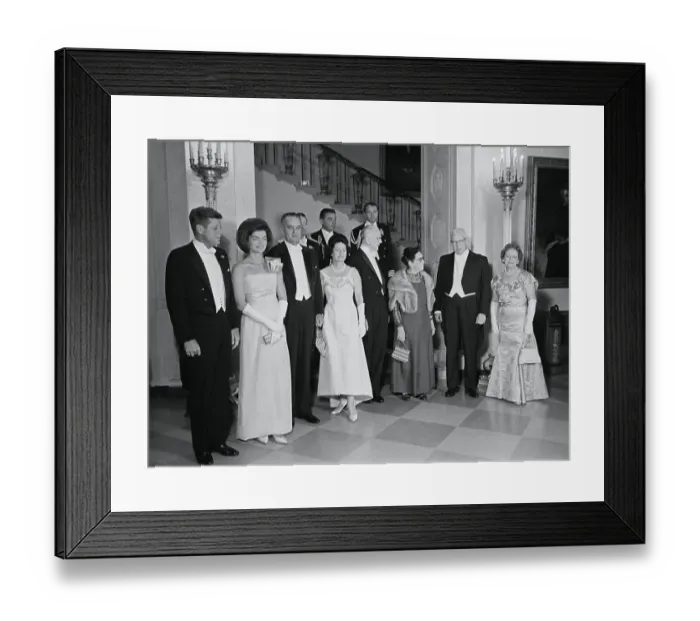 Framed Print : President and Mrs. Kennedy During Picture Taking Session Framed Print : President and Mrs. Kennedy During Picture Taking Session