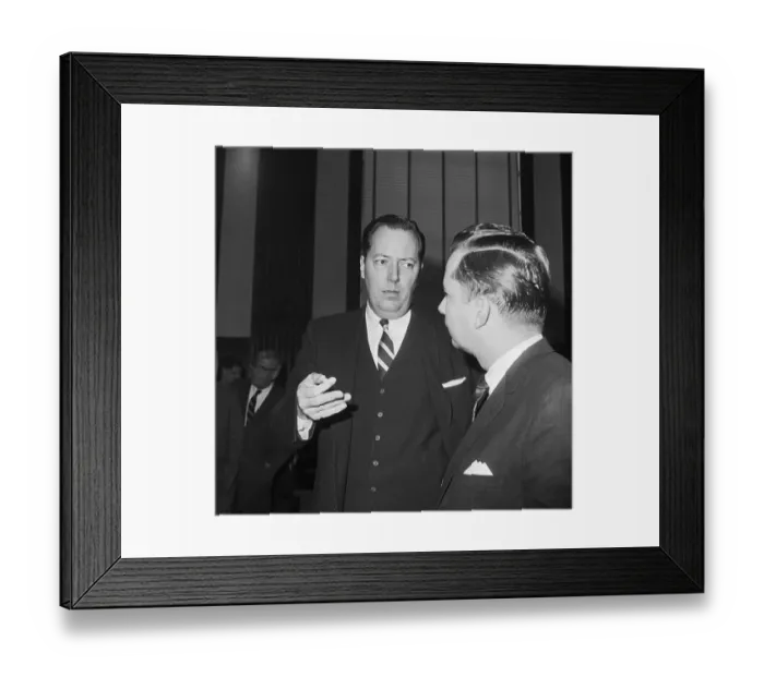 Framed Print : Jim Garrison Preparing for his Court Appearance Framed Print : Jim Garrison Preparing for his Court Appearance