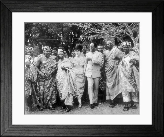 Framed Print : Kwame Nkrumah, Wife and Chieftains Dance Framed Print : Kwame Nkrumah, Wife and Chieftains Dance