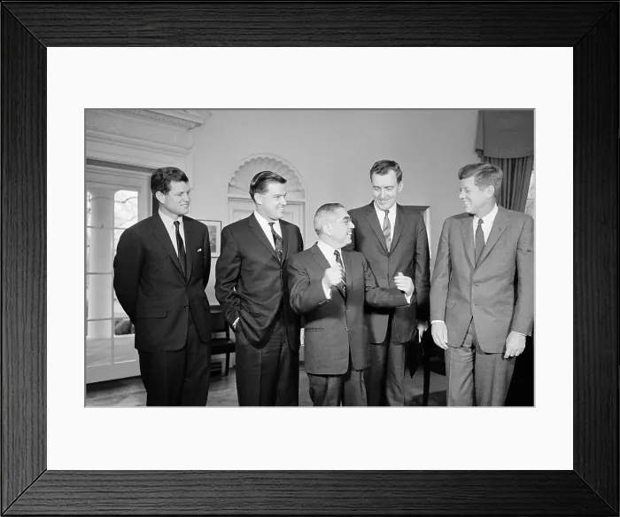 Framed Print : President Kennedy Meeting with Senators Framed Print : President Kennedy Meeting with Senators