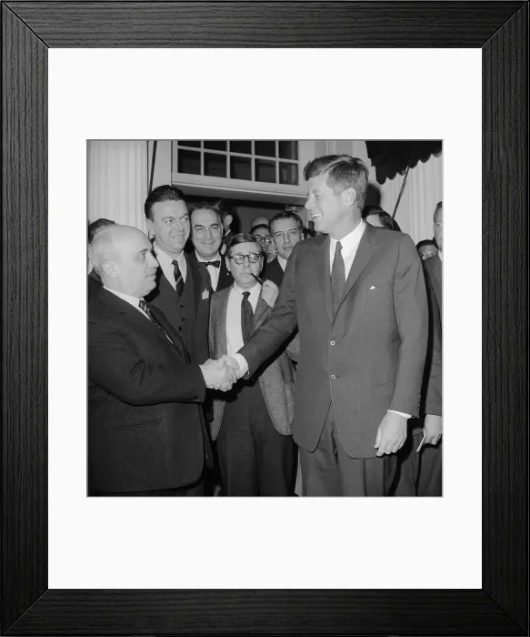 Framed Print : John Kennedy Saying Farewell Framed Print : John Kennedy Saying Farewell