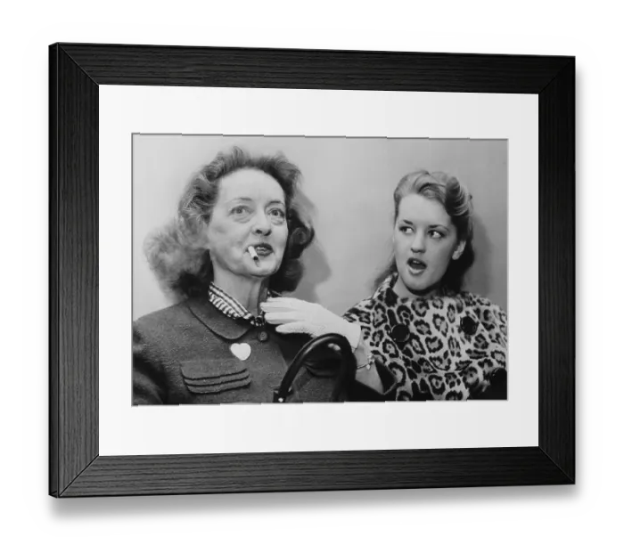 Framed Print : Actress Bette Davis With Daughter Barbara at Court Hearing Framed Print : Actress Bette Davis With Daughter Barbara at Court Hearing