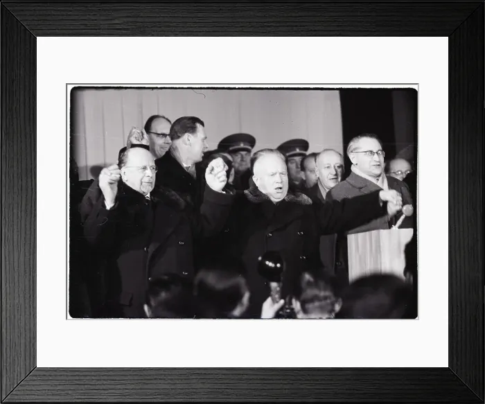 Framed Print : Khrushchev and Ulbricht Sing the Internationale Framed Print : Khrushchev and Ulbricht Sing the Internationale