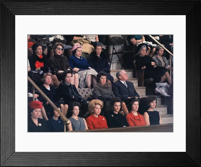 Framed Print : Jacqueline Kennedy with Family and Friends in Audience Framed Print : Jacqueline Kennedy with Family and Friends in Audience