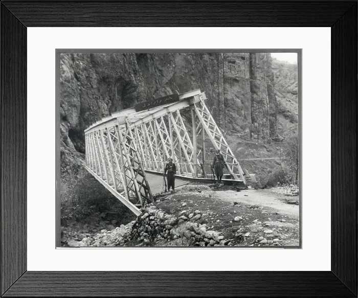 Framed Print : Rebels Guarding Bridge Over Gorge Framed Print : Rebels Guarding Bridge Over Gorge
