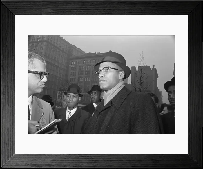 Framed Print : Malcolm X Standing Headshoulders Framed Print : Malcolm X Standing Headshoulders