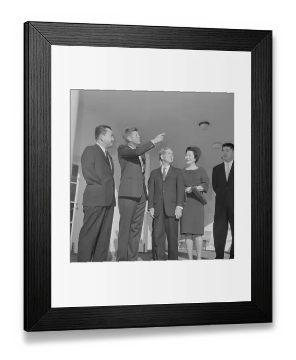 Framed Print : Senator Visiting John Kennedy