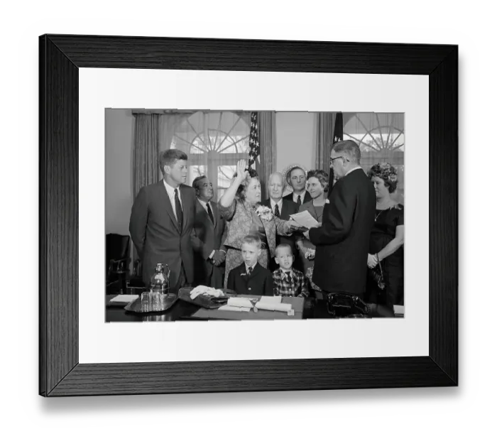 Framed Print : Kathryn Granahan Taking Oath