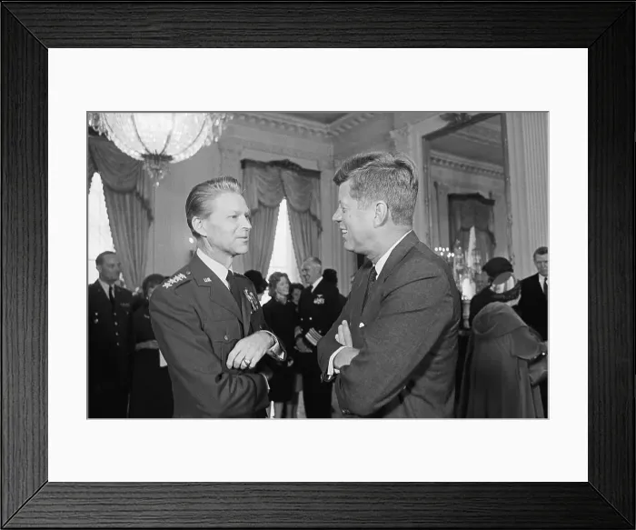 Framed Print : John Kennedy and Lauris Norstad Framed Print : John Kennedy and Lauris Norstad
