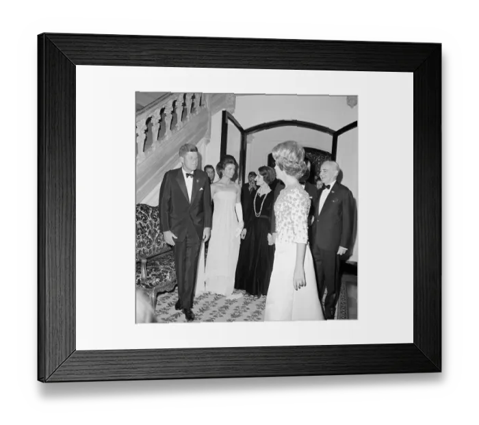 Framed Print : President and Mrs. Kennedy Arriving at the French Embassy Framed Print : President and Mrs. Kennedy Arriving at the French Embassy