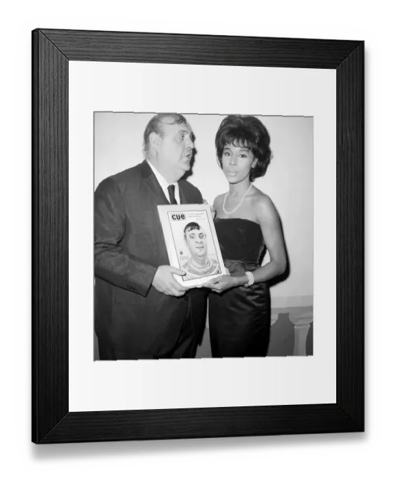 Framed Print : Diahann Carroll Presents Zero Mostel with Award Framed Print : Diahann Carroll Presents Zero Mostel with Award