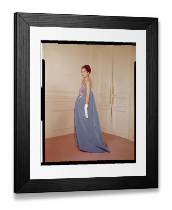 Framed Print : Model Wearing Evening Gown by Philippe Venet Framed Print : Model Wearing Evening Gown by Philippe Venet