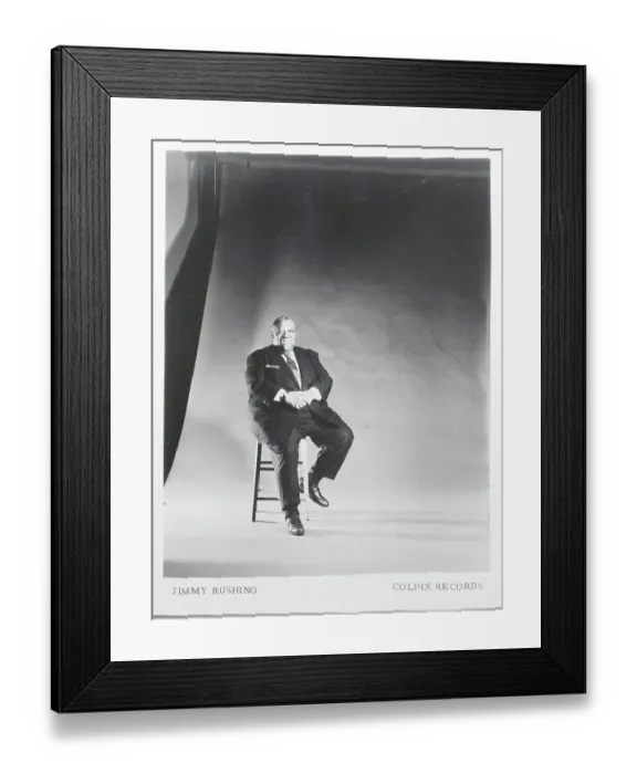 Framed Print : Jimmy Rushing Seated on Stool Framed Print : Jimmy Rushing Seated on Stool