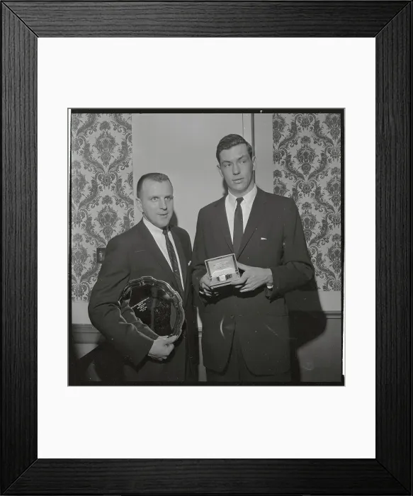 Framed Print : Bill Bradley Presenting Award to Bob MacKinnon Framed Print : Bill Bradley Presenting Award to Bob MacKinnon