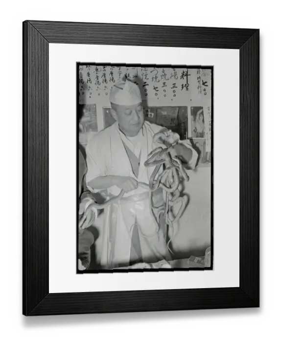 Framed Print : Takaji Ineda Handling Snakes Framed Print : Takaji Ineda Handling Snakes