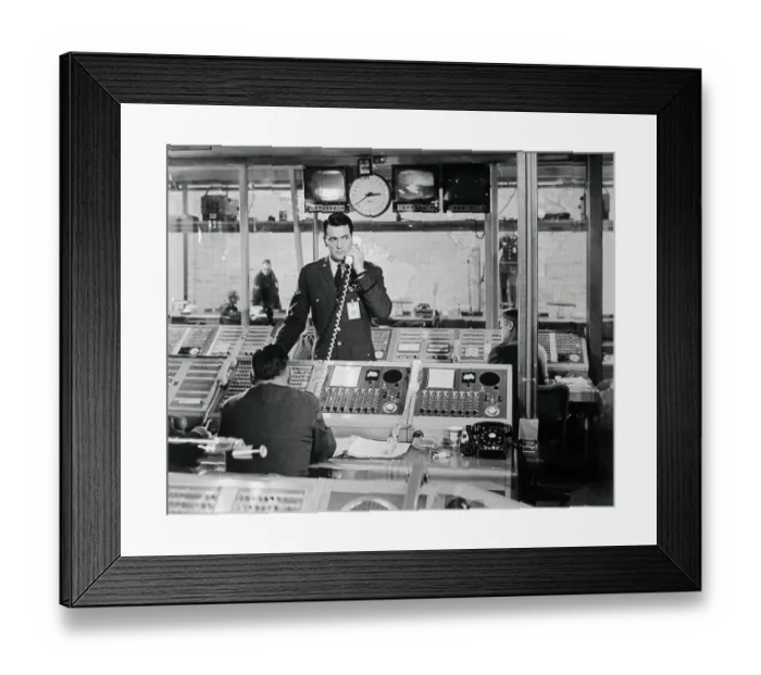 Framed Print : Rock Hudson During Acting Scene at Strategic Command Panel Framed Print : Rock Hudson During Acting Scene at Strategic Command Panel