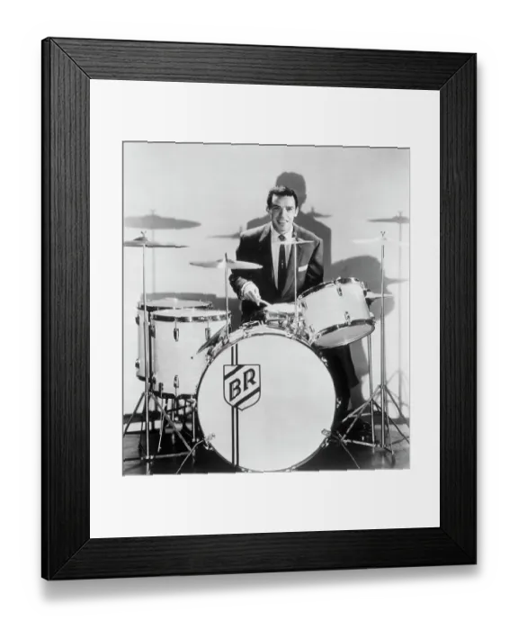 Framed Print : Buddy Rich at Drum Kit