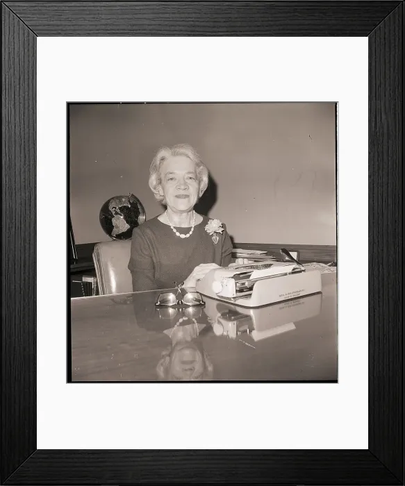 Framed Print : Margaret Chase Smith Seated at Desk Framed Print : Margaret Chase Smith Seated at Desk