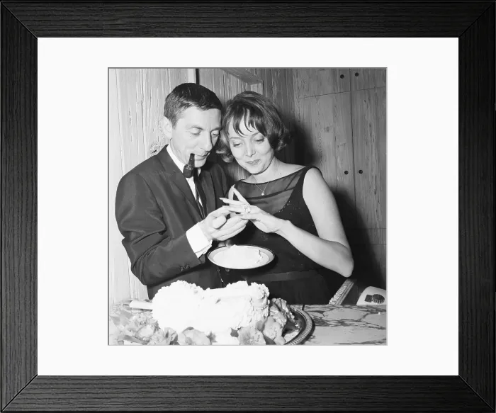 Framed Print : Actress Carolyn Jones and Husband Aaron Spelling Framed Print : Actress Carolyn Jones and Husband Aaron Spelling