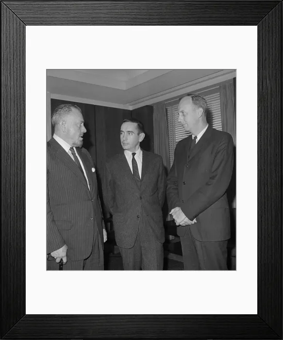 Framed Print : Three Authors Standing and Talking Framed Print : Three Authors Standing and Talking