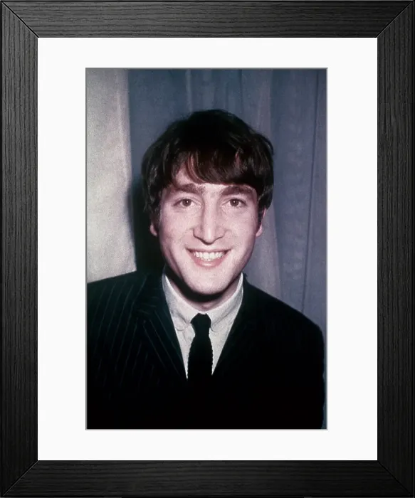 Framed Print : John Lennon Smiling Framed Print : John Lennon Smiling