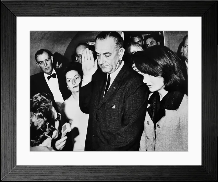 Framed Print : Lyndon B. Johnson Being Inaugurated Framed Print : Lyndon B. Johnson Being Inaugurated