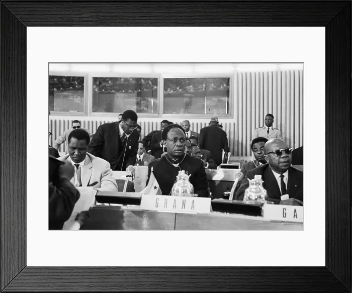 Framed Print : President Nkrumah of Ghana Seated at Assembly Framed Print : President Nkrumah of Ghana Seated at Assembly