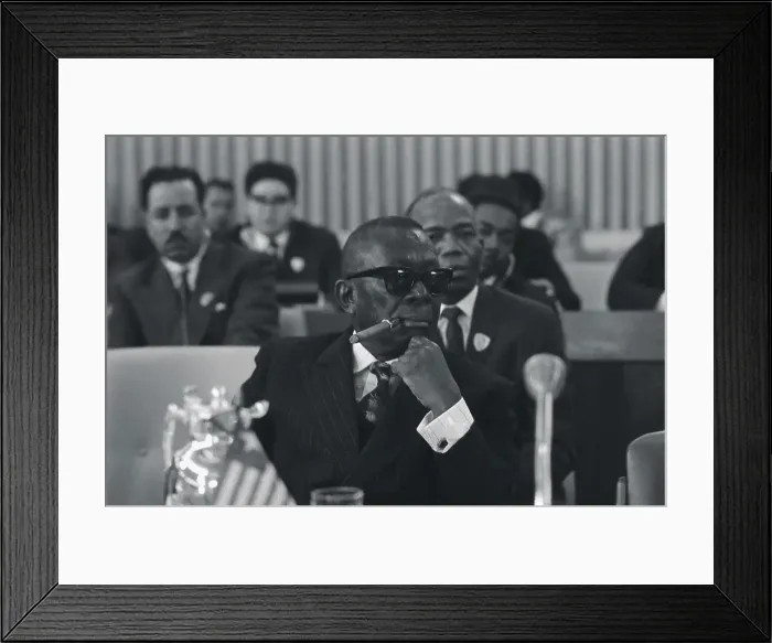 Framed Print : Liberian President William Tubman Seated at Conference Framed Print : Liberian President William Tubman Seated at Conference