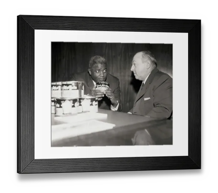 Framed Print : Jackie Robinson with William Black Framed Print : Jackie Robinson with William Black