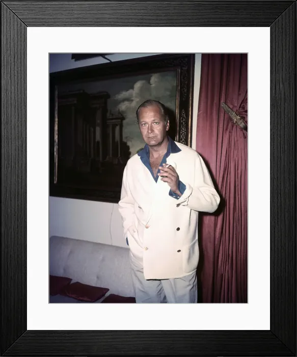 Framed Print : Curd Jurgens Smoking a Cigarette Framed Print : Curd Jurgens Smoking a Cigarette