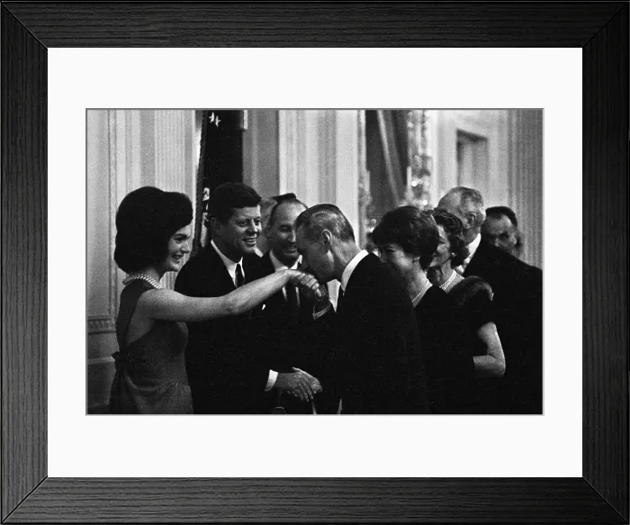 Framed Print : Jacqueline Kennedy Being Greeted