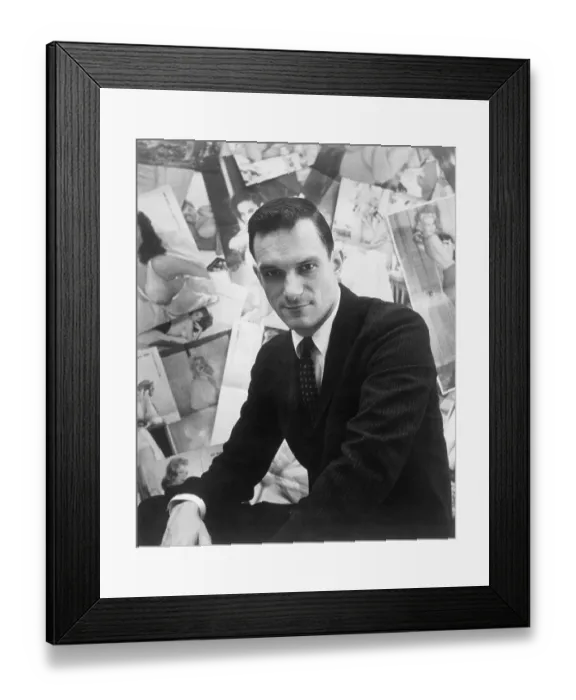 Framed Print : Playboy Publisher Hugh Hefner