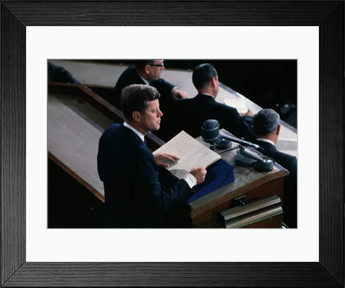 Framed Print : John F. Kennedy Giving the State of the Union