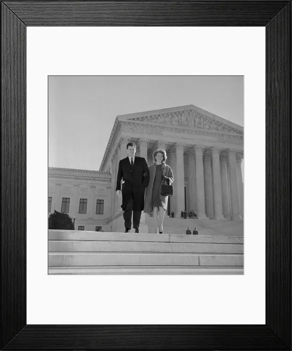 Framed Print : Edward and Joan Kennedy Standing on Steps of Supreme Court Framed Print : Edward and Joan Kennedy Standing on Steps of Supreme Court