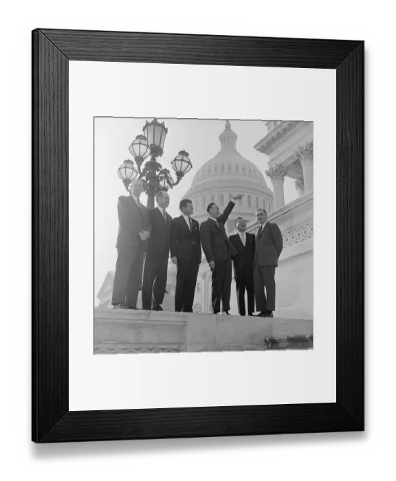 Framed Print : Political Leaders Observing Capitol Sites Framed Print : Political Leaders Observing Capitol Sites